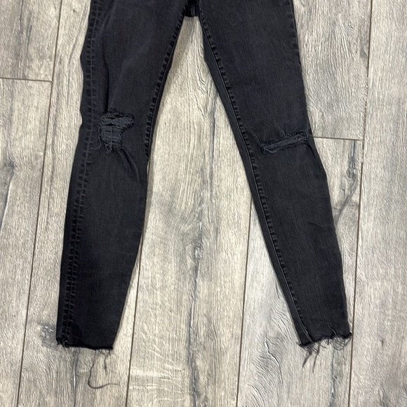 • Madewell • 9” High Rise Skinny Jeans Black Sea Distressed 29 Women’s - Picture 5 of 6